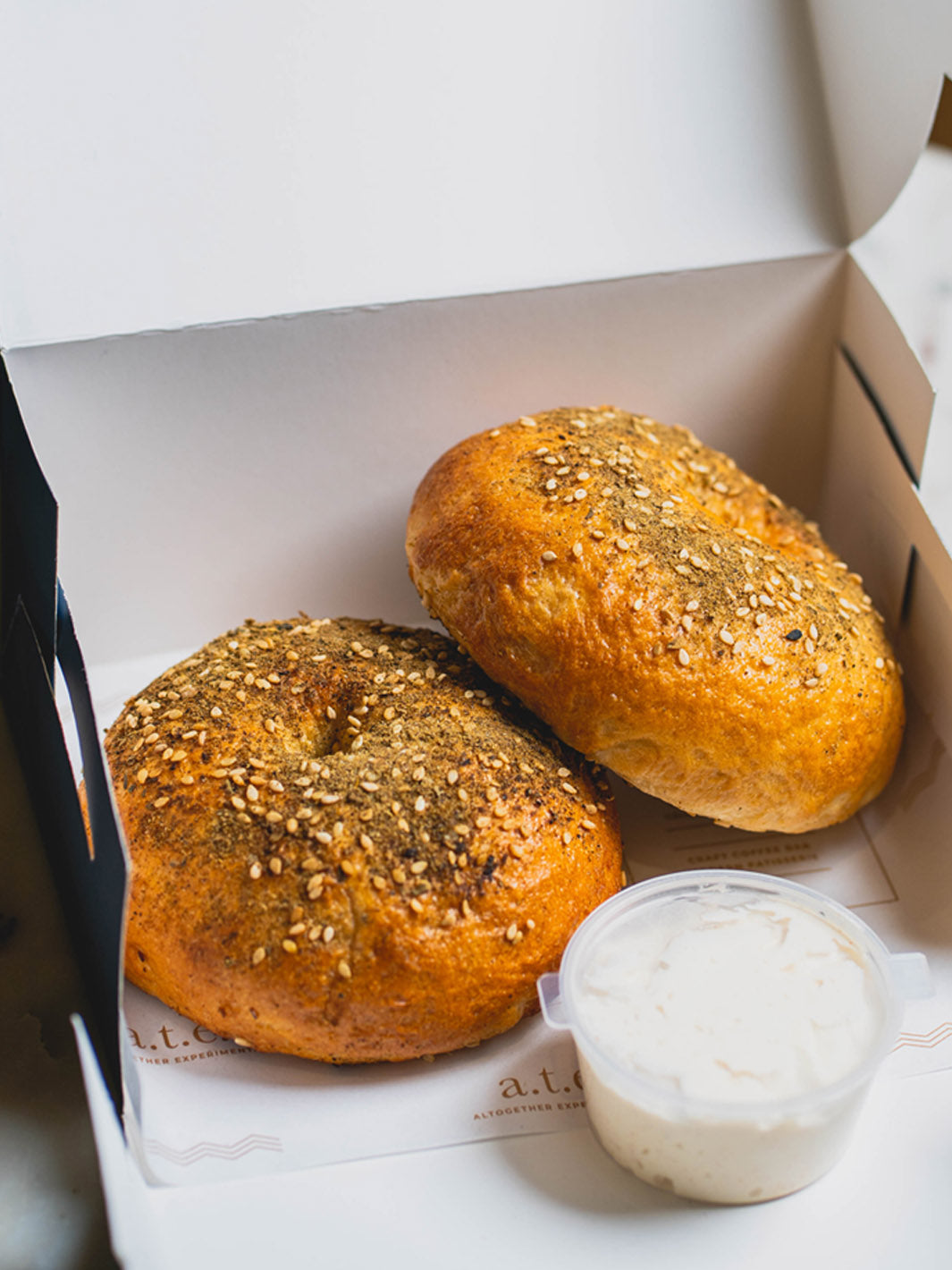 Za'atar Bagel with Garlic Cream Cheese (Pack of 2) Altogether