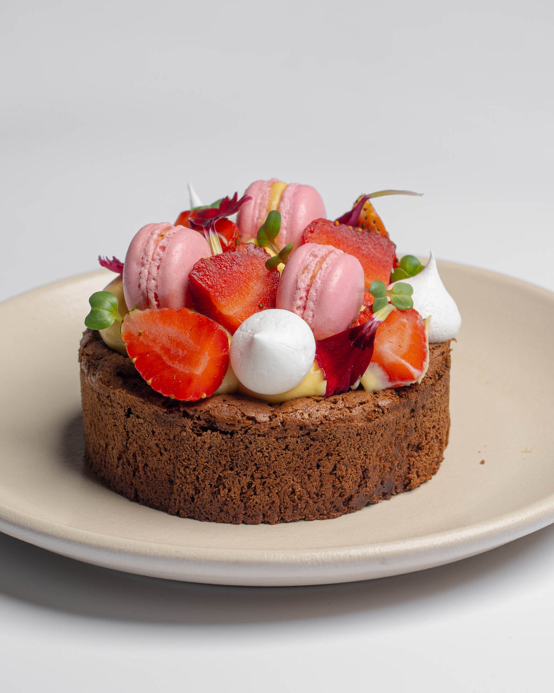 Mini Flourless Chocolate & Strawberry Cake