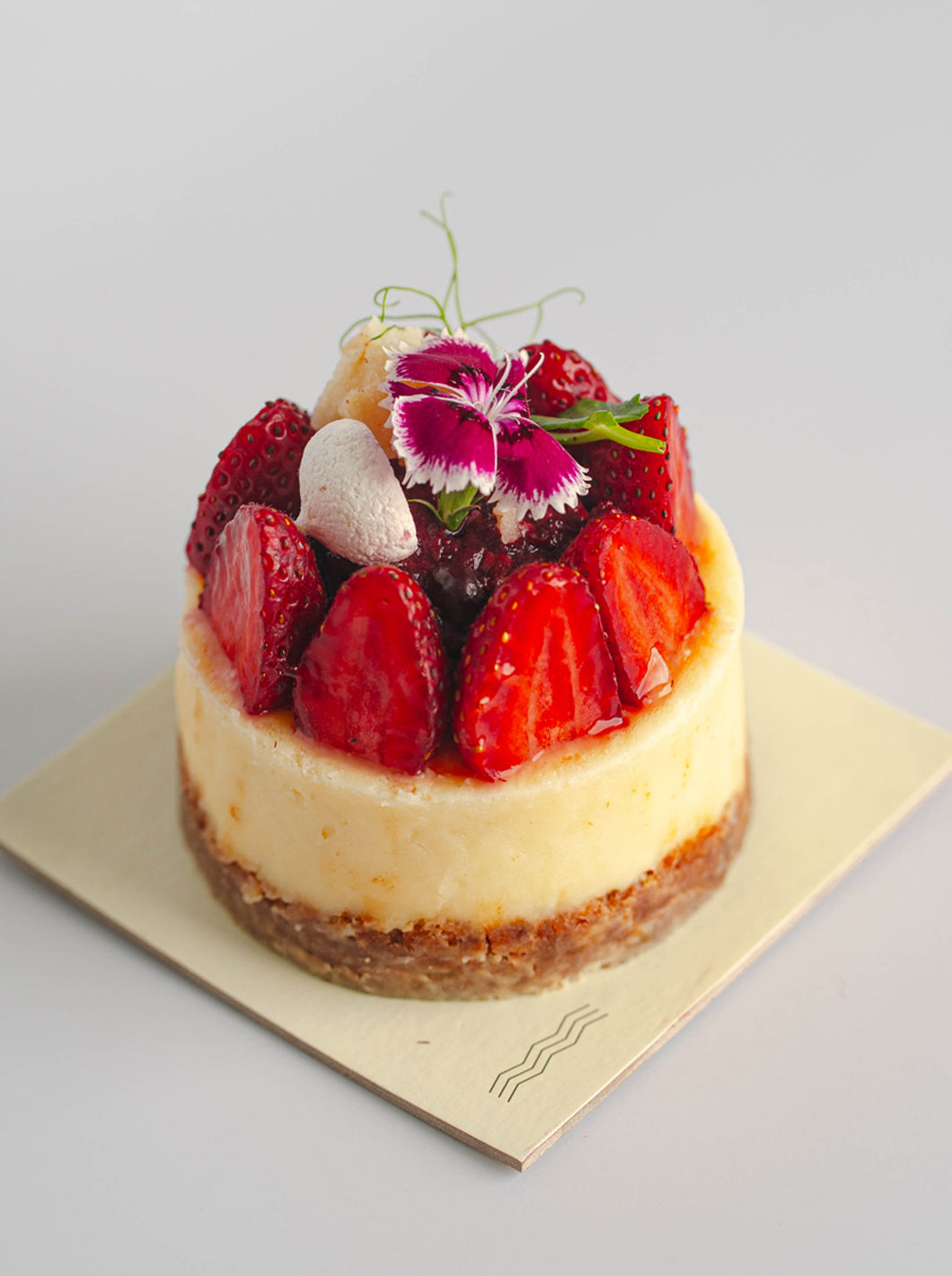 Strawberry, Hibiscus & Citrus Baked Cheesecake