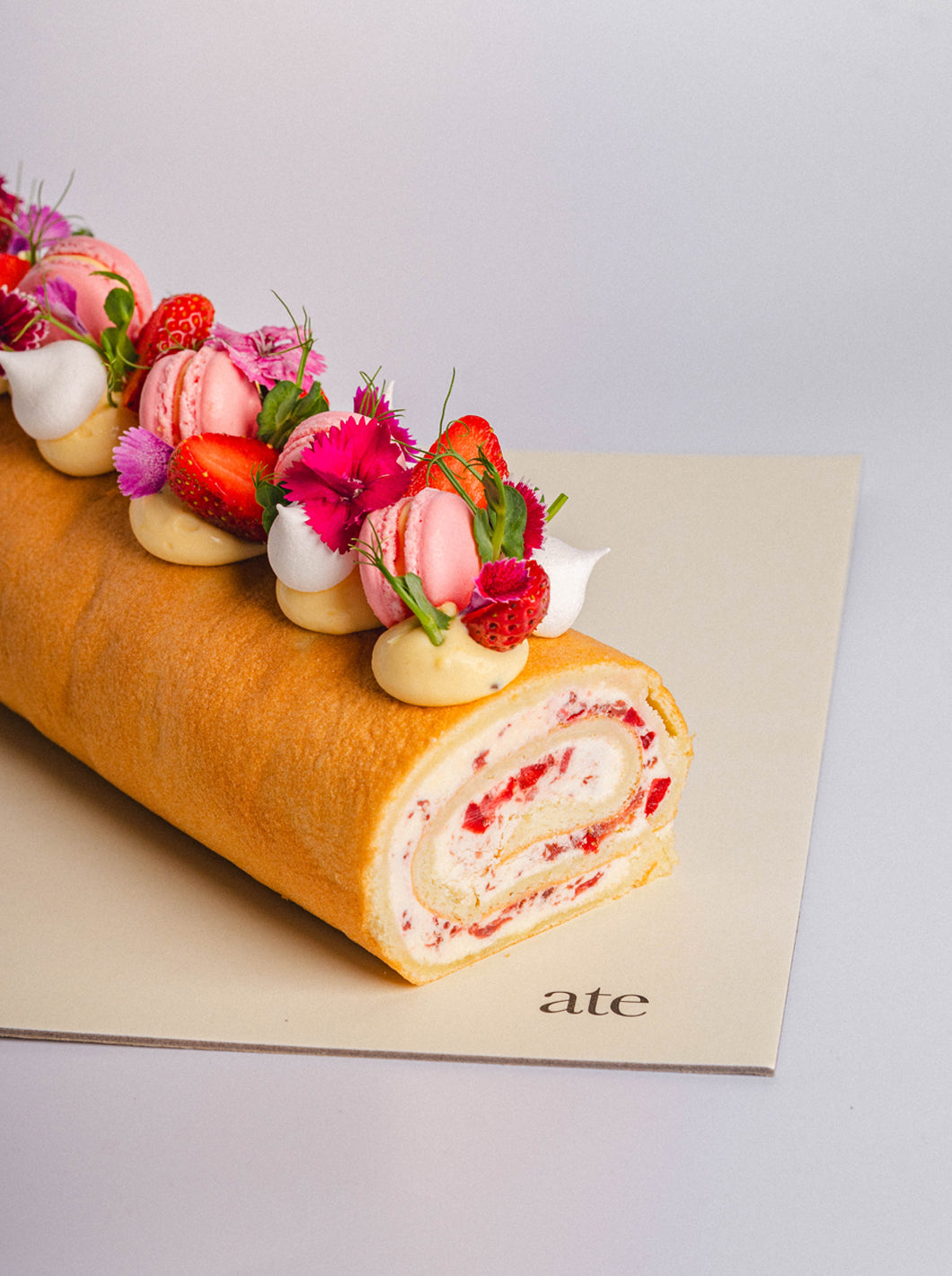 Strawberry & Custard Swiss Roll